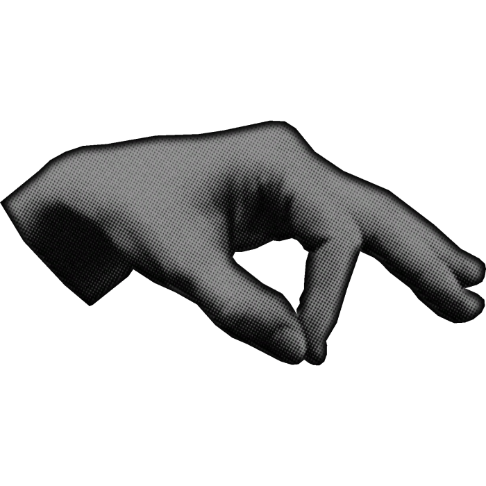 Vintage Pinching Hand - Black and White