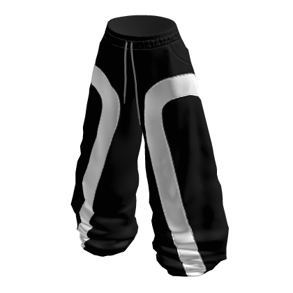 URBAN X Y2K Black Baggy Track Pants