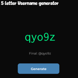 5 letter username generator