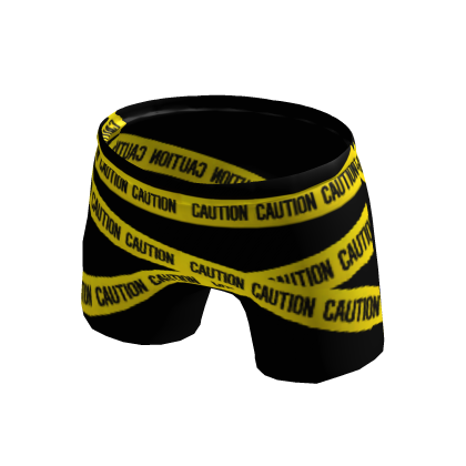 Black Caution Tape Shorts thumbnail