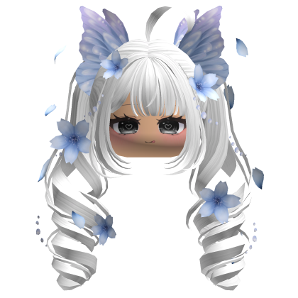 Mystical Sakura Petal Pigtails (White)