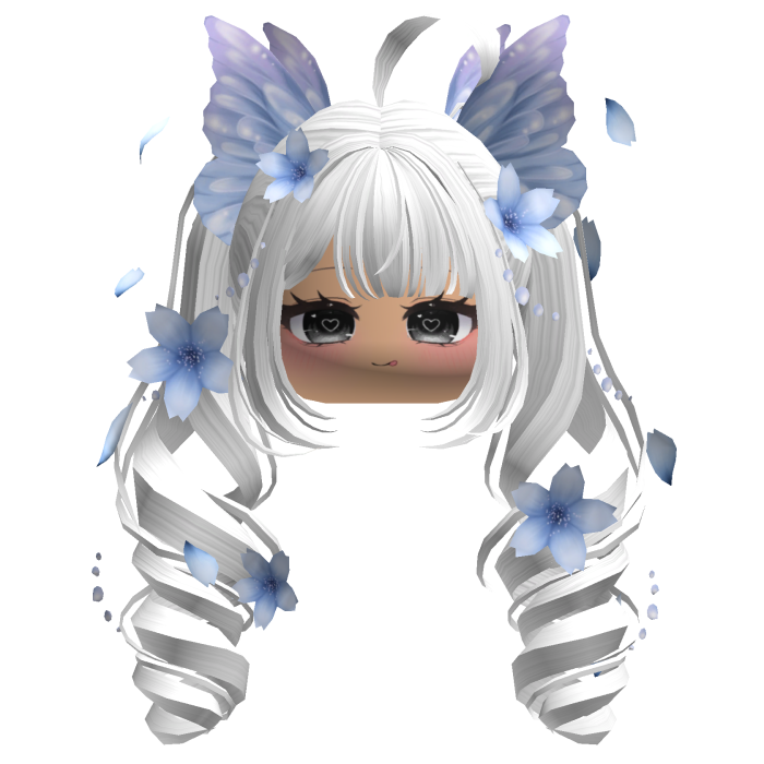 Mystical Sakura Petal Pigtails (White)