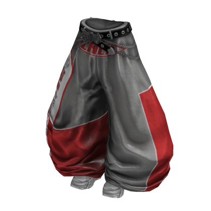 Y2K Racer Girl Pants (White Light Grey)
