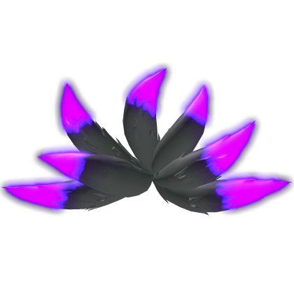 Glowing Kitsune Tail (Emissive) - Purple Black