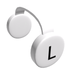 White Workclock headphones