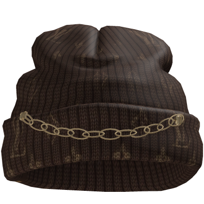 LV Worn Beanie with Chain