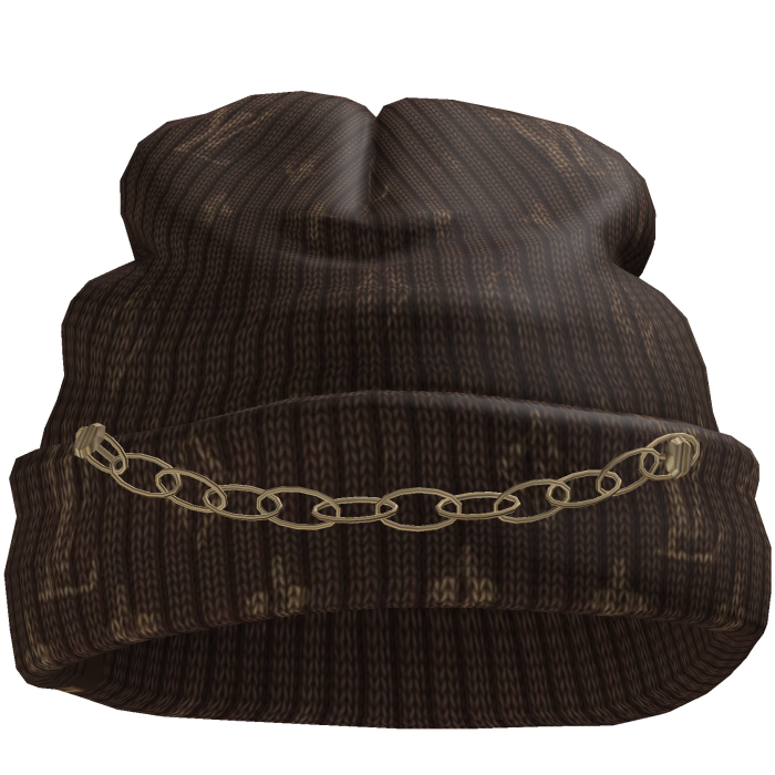 LV Worn Beanie with Chain
