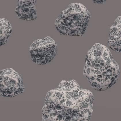 Realistic Textured Meteor Rocks