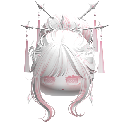 Elegant Traditional Empress Bun (White&Pink)