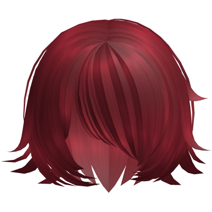 Red Spiky Anime Style Shy Short Bob Hair