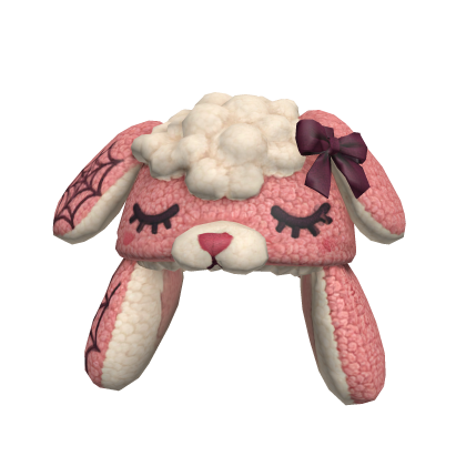 sleepy pink sheep ushanka hat 