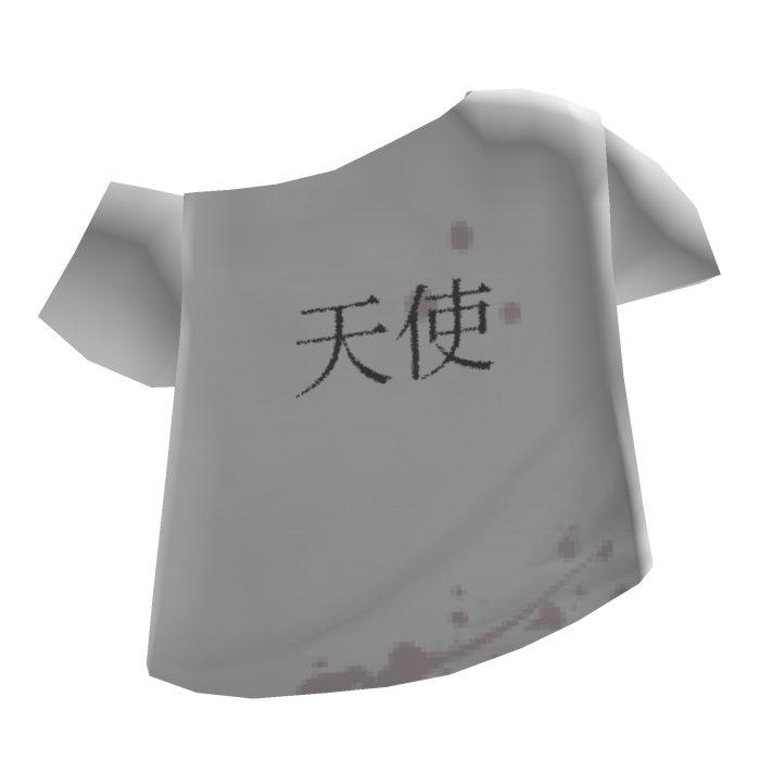 天使 angel stained off shoulder shirt