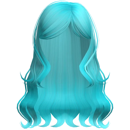 Cute Wavy Side Bangs Hair  (Ocean Blue) Roblox item thumbnail