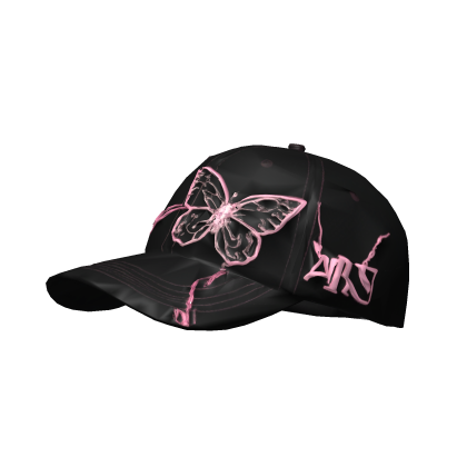Black Pink Butterfly Cap Roblox item