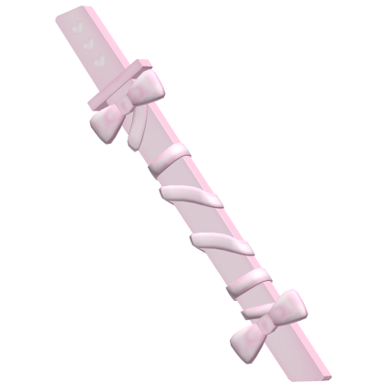 🤍 kawaii katana on back w/ ribbons pink