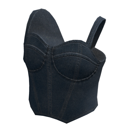 Denim Corset Cami Y2K Blue