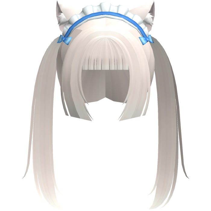 vanilla neko cutecore pigtails w ears