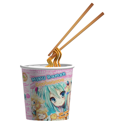 🍀 moe otaku miku ramen cup noodle