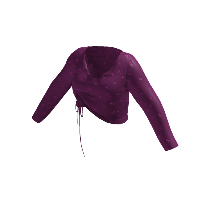 [FDDUGC]Floral Crop Top(magenta)