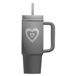 Preppy Grey Heart Cup