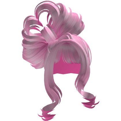 ‧˚꒰Pink kawaii anime gyaru hime cute heart bun ୭ Roblox item