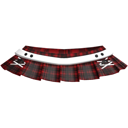 ♡┊Cute plaid mini skirt red belt | Roblox Item - Rolimon's