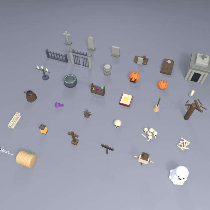 Low Poly Halloween Graveyard Horror Props x32 preview 5