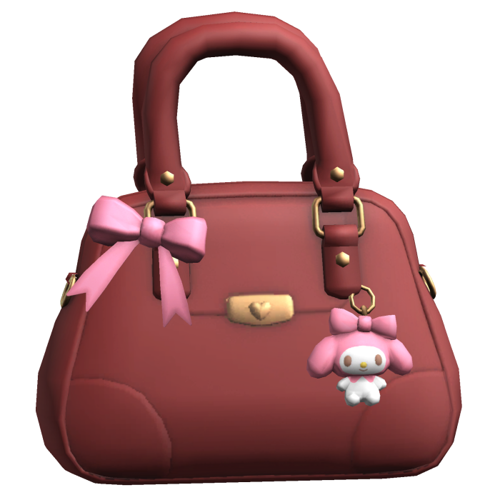 Cute Bow Purse w Kawaii Plushie Red
