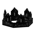 Black White Animated Glitch 8-Bit Crown