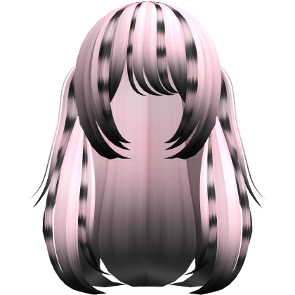 ♡ scene pink raccoon tail emo y2k anime girl hair Roblox item