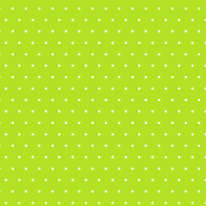 Kawaii Vibrant Green & White Polka Dots