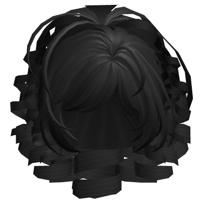Curly Gyaru Hair Platinum Dark Black Roblox item