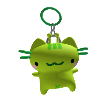 Silly Alien Cat Keychain