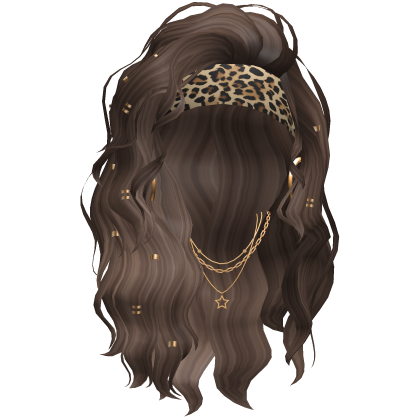 Cheetah Bandana Wavy Sidepart (Brown) thumbnail