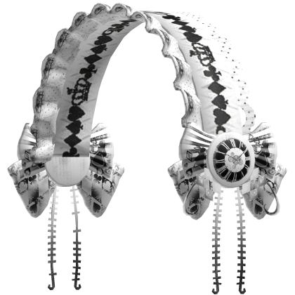 white clock bow headdress ♠︎♔.||| Roblox item