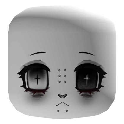 tired vkei anime pierced cross eyes face | Roblox Item