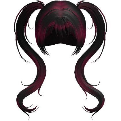 long pink skunk wispy vkei pigtails Roblox item