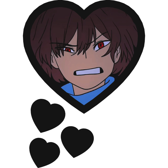 Frisk Thinking Hearts Undertale