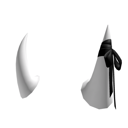 cute white & black devil horns