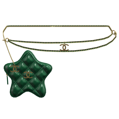 Green Cstar Quilted Waist Bag Gold Roblox item