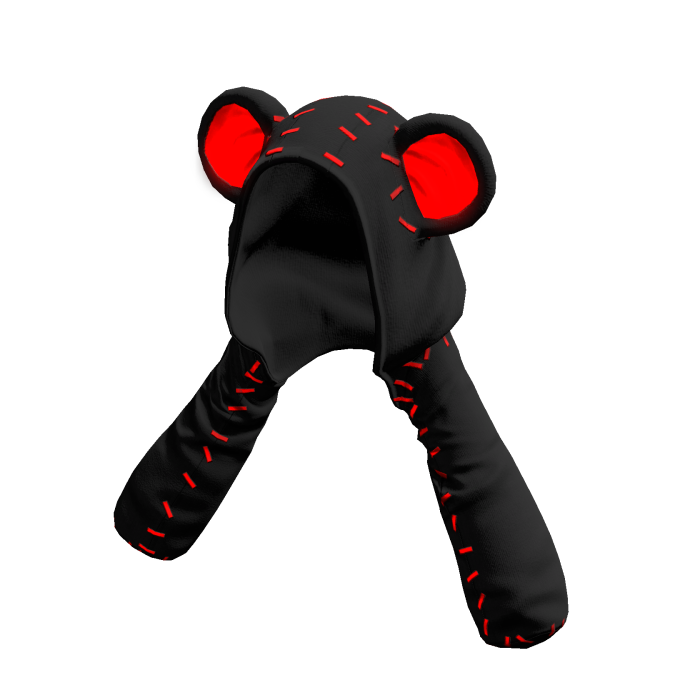 Teddy Bear Bolero Glowy Black Red