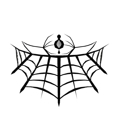 Black Spider Web Empress Veil
