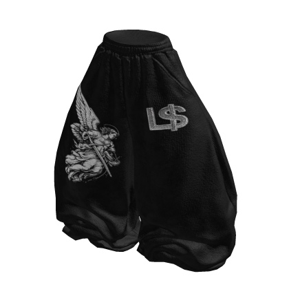 L$ - Baggy Angel Sweatpants (Black) thumbnail