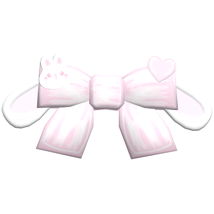 っ˕ -｡ : adorable bunny bow in pink Roblox item