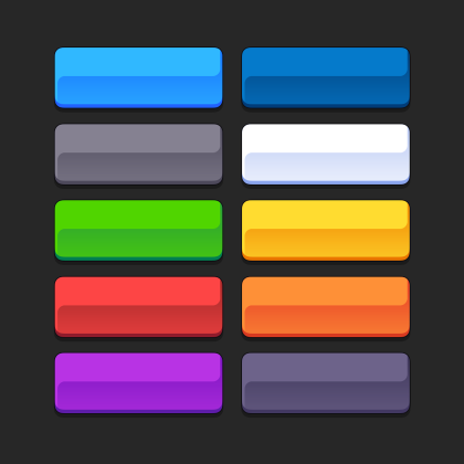 Glossy Button UI Kit - 10 Colors preview 1