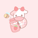 Strawberry shortcake cows