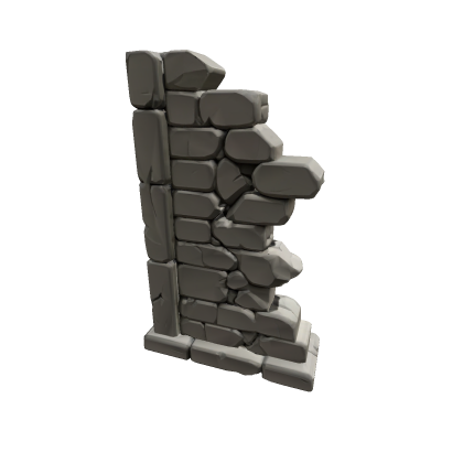 Stone wall segment