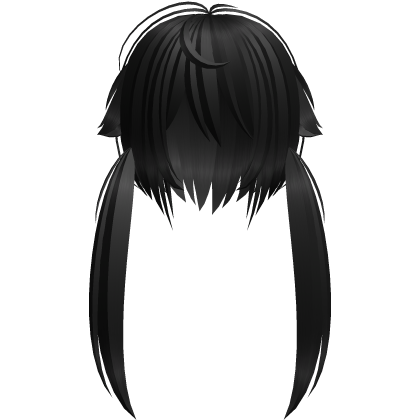 cute black moe scene messy vkei hair