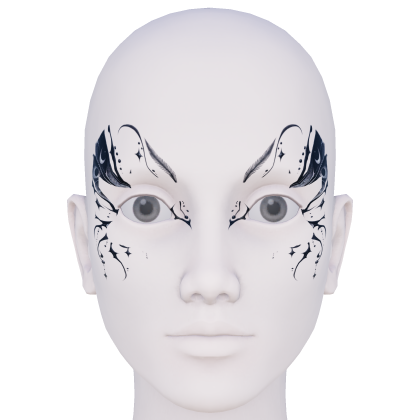 Gothic Dark Moth Face Makeup