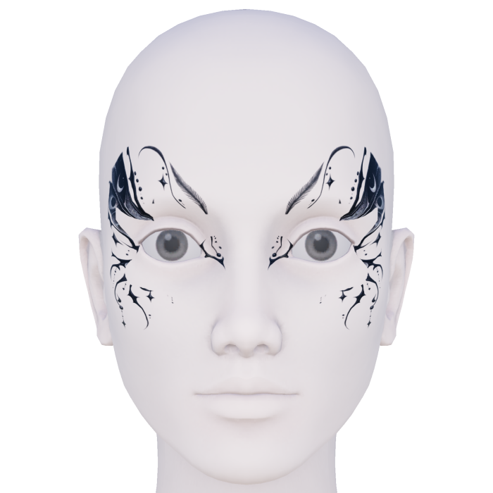Gothic Dark Moth Face Makeup